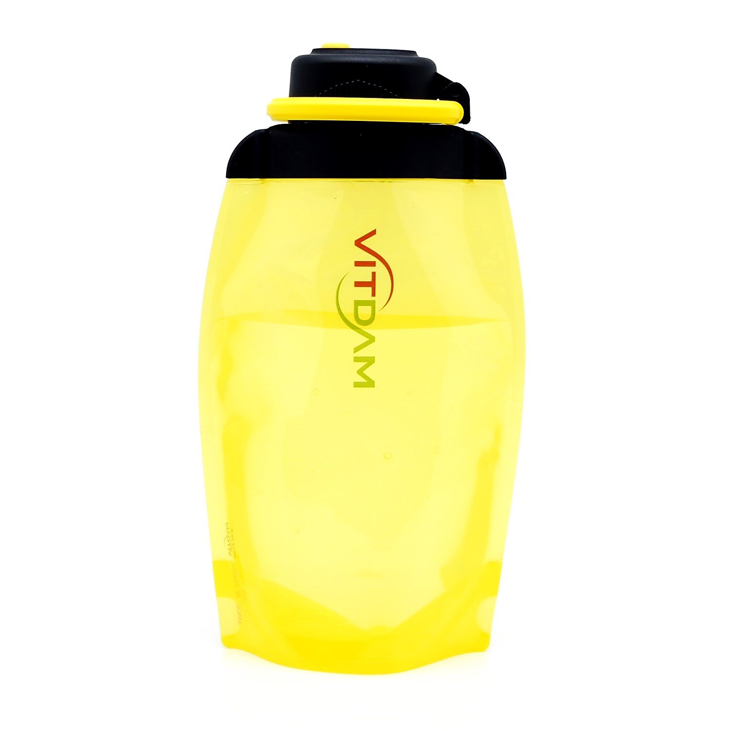 Бутылка для воды складная VITDAM МП желтая 500мл B050YES - фото 1