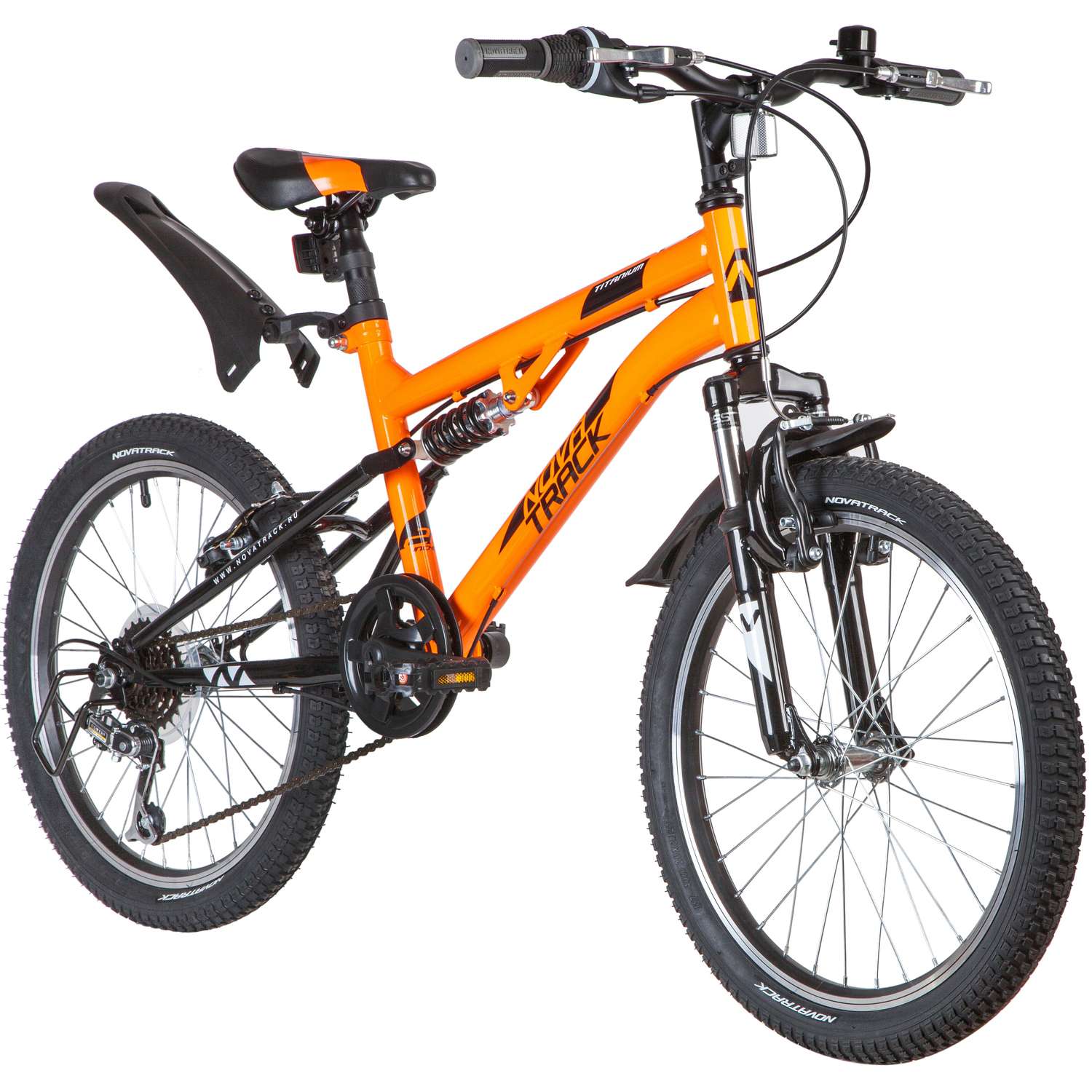 Велосипед NOVATRACK TITANIUM 6.V 20 оранжевый - фото 2