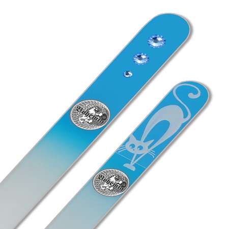 Пилка для ногтей BOHEMIA Czech Glass Nail Files набор 2 шт 135 мм и 90 мм голубой