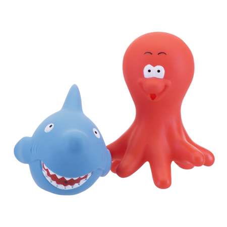 Набор игрушек для ванны Курносики Осьминог и акула 2 шт.