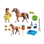 Игровой набор Playmobil Пру с лошадью и жеребенком