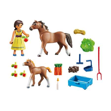 Игровой набор Playmobil Пру с лошадью и жеребенком