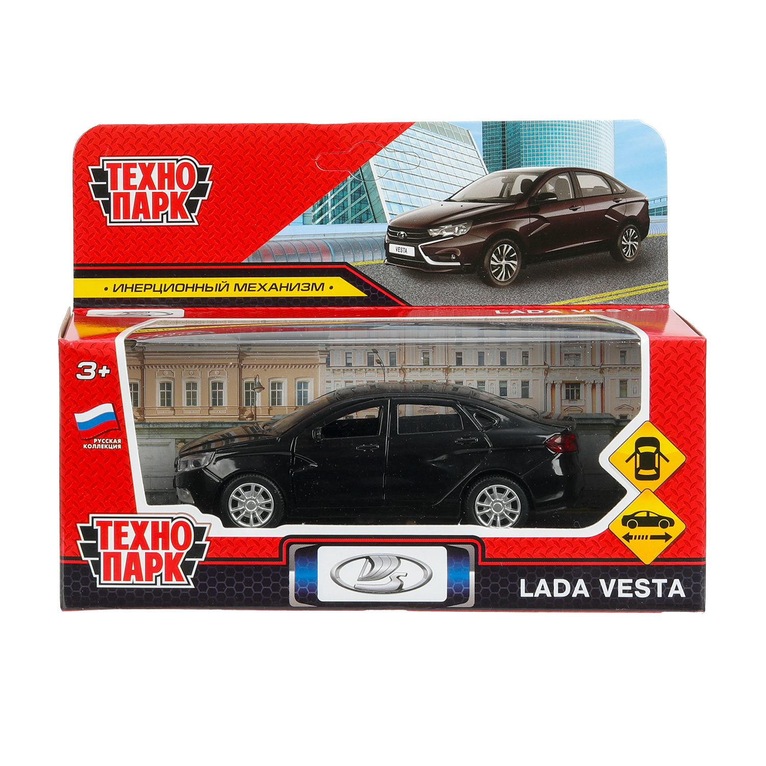 Автомобиль Технопарк LADA Lada Vesta черный 392065 - фото 2