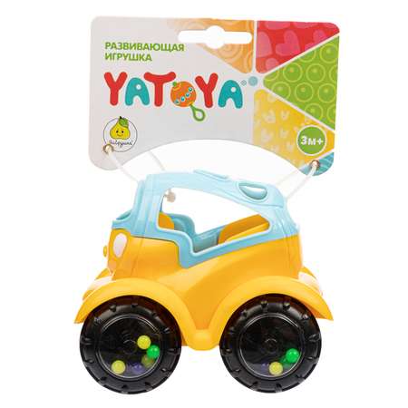Игрушка развивающая Yatoya неразбивайка Машинка Сине-желтая 16673
