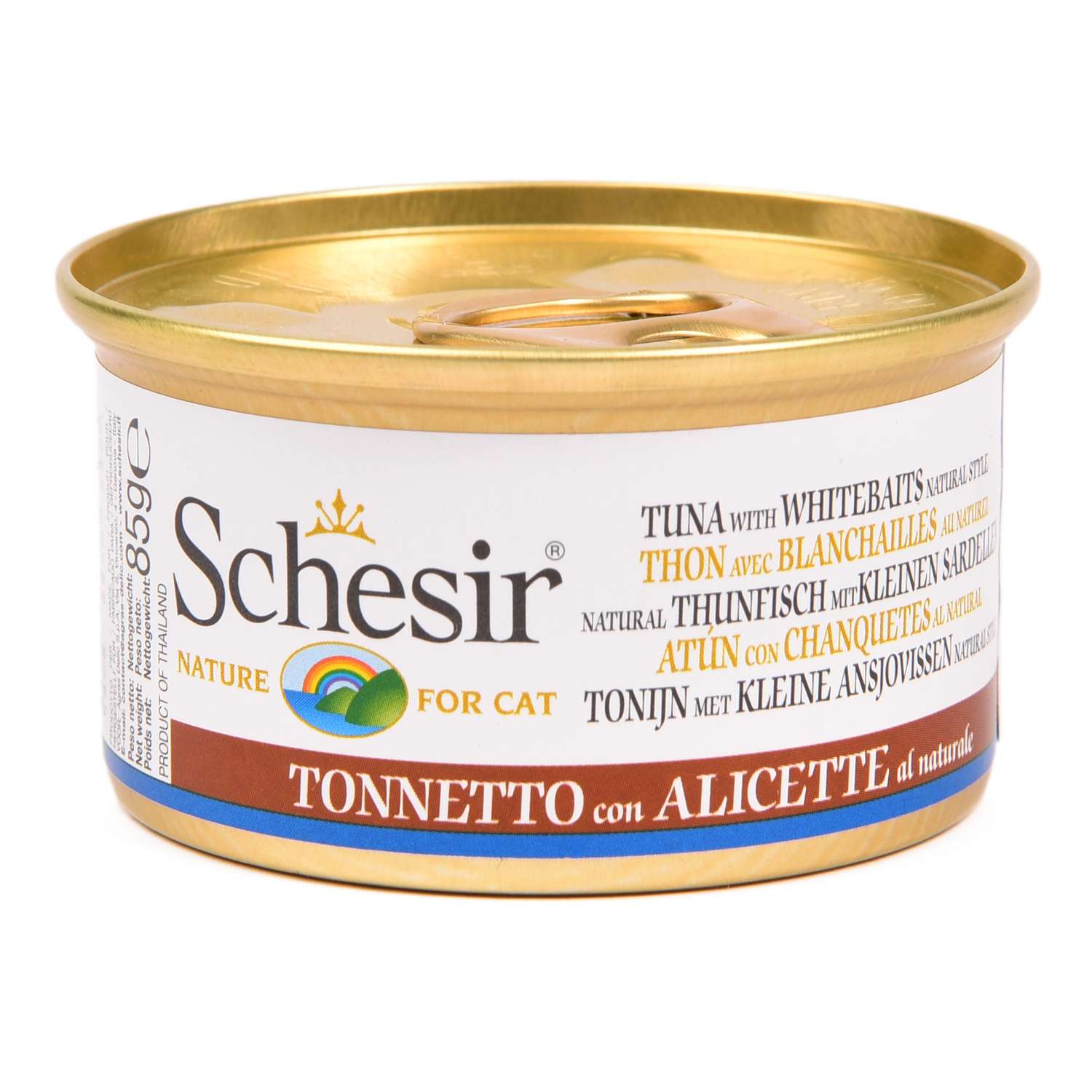 Корм влажный для кошек Schesir 85г тунец со снетками - фото 2