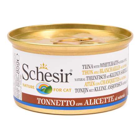 Корм влажный для кошек Schesir 85г тунец со снетками