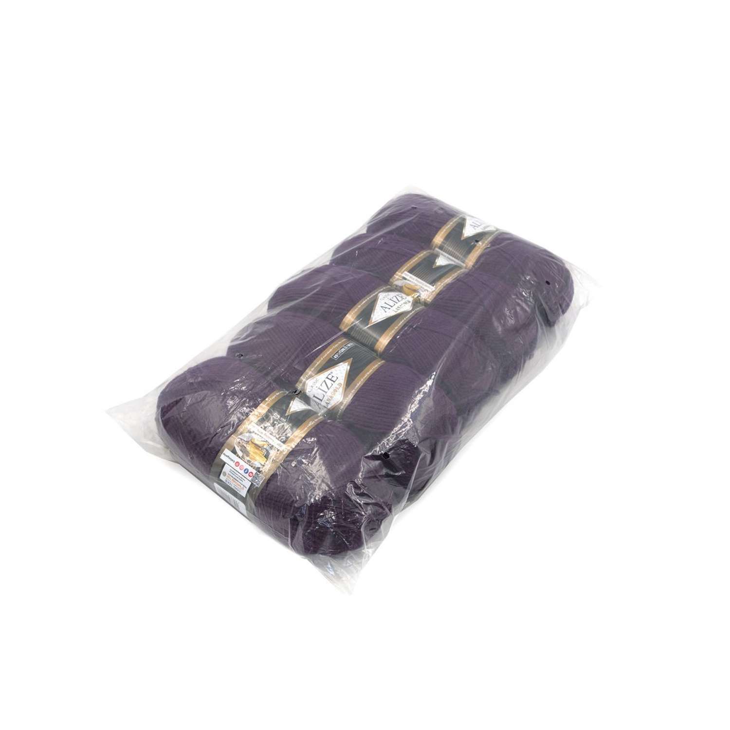 Пряжа Alize полушерстяная мягкая тонкая теплая Lanagold 100 гр 240 м 5 мотков 111 фиолетовый - фото 7
