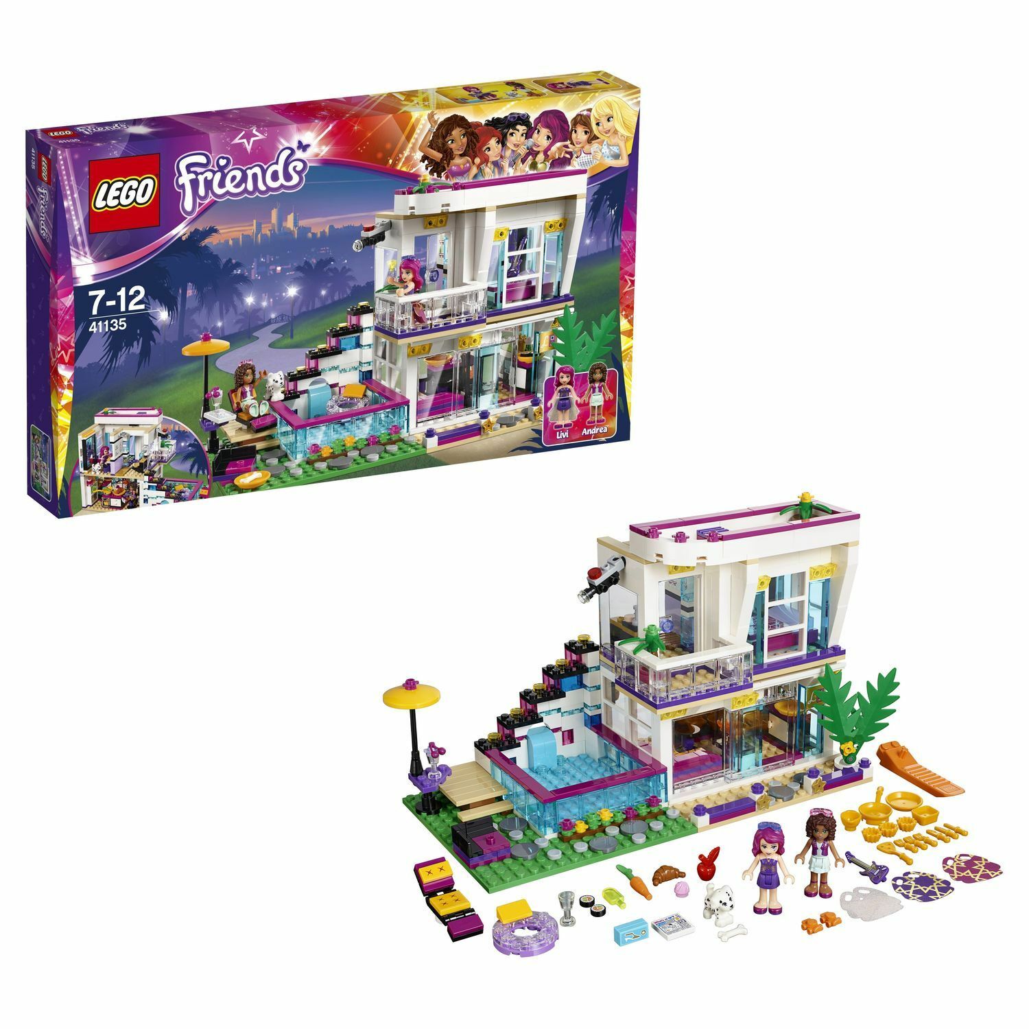 Конструктор LEGO Friends Поп-звезда: дом Ливи (41135) купить по цене 3999 ₽  в интернет-магазине Детский мир