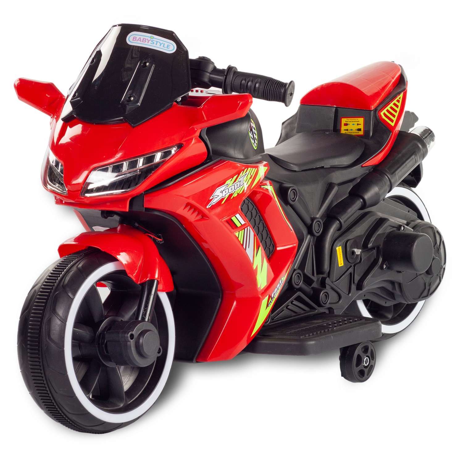 Мотоцикл BABY STYLE на аккумуляторе красный - фото 2