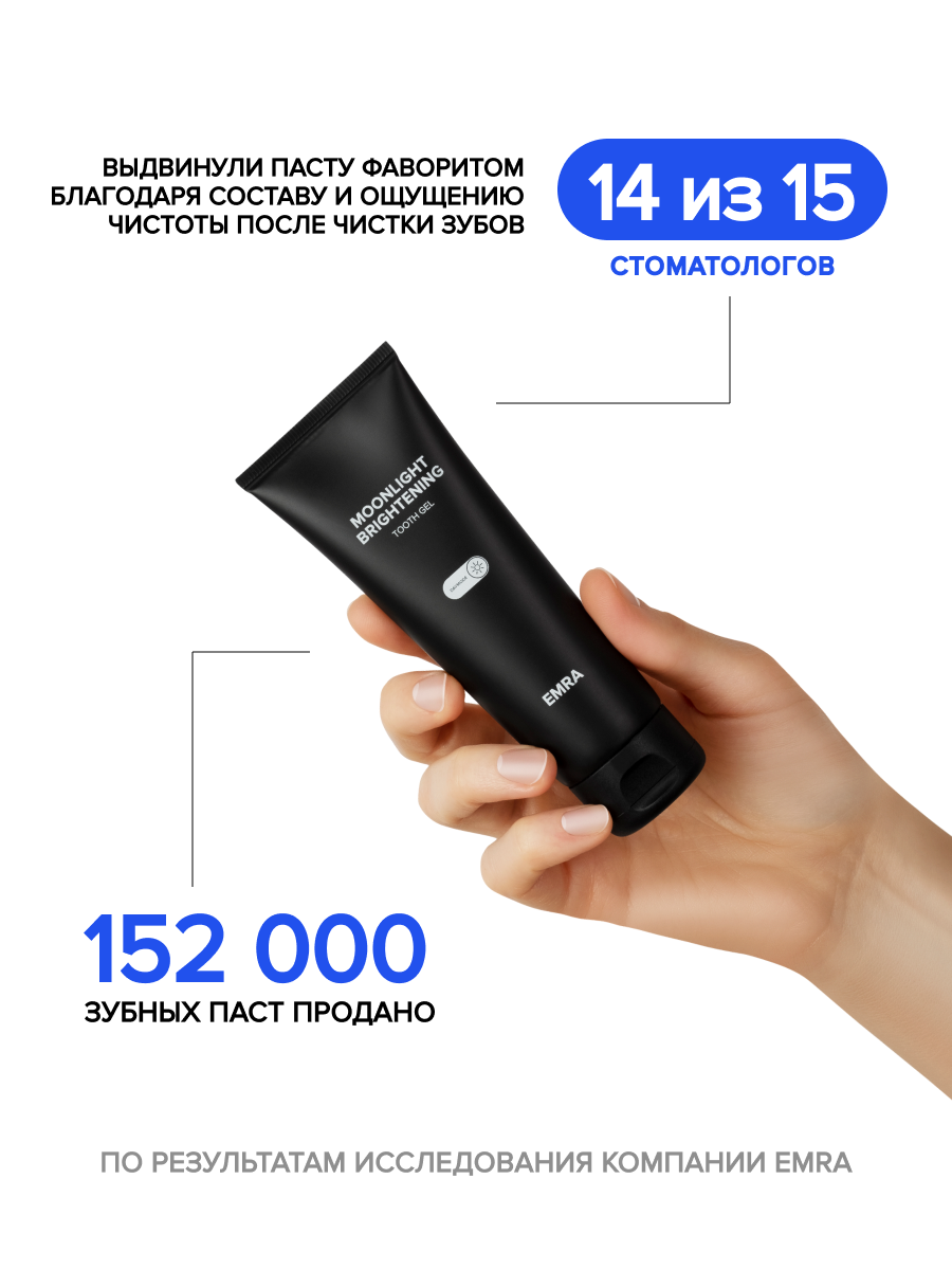 Зубная паста EMRA Moonlight Brightening мини - фото 2