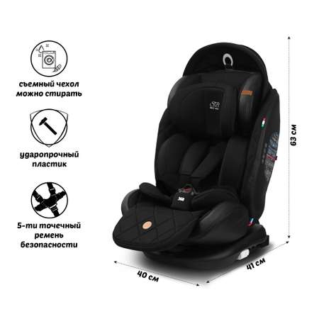 Автокресло 0-36кг Sweet Baby Suburban 360 isofix black