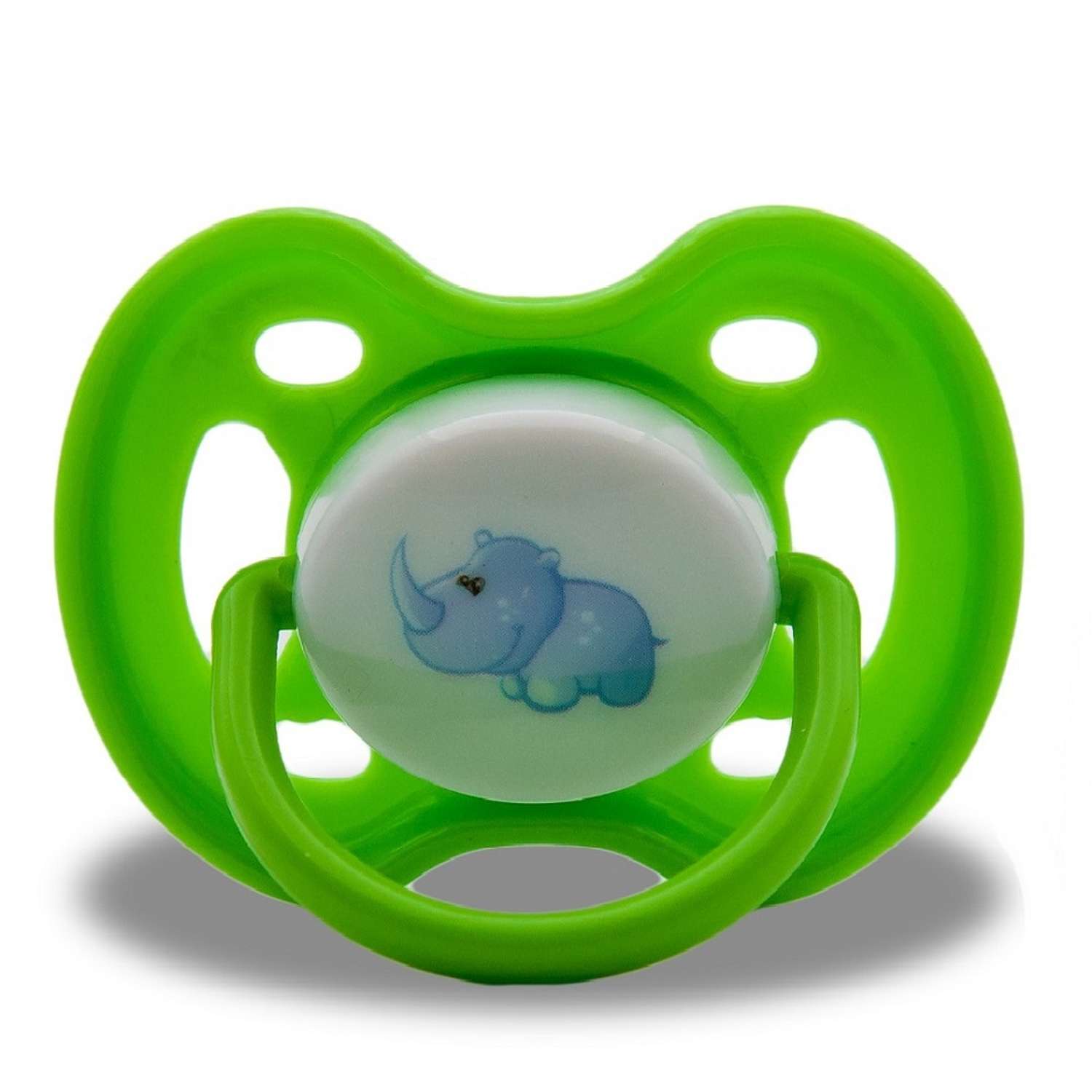 Соска-пустышка Baby Land анатомическая силиконовая с рисунком 0мес+ зеленый - фото 1