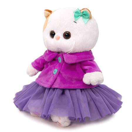 Мягкая игрушка BUDI BASA Кошечка Ли-Ли BABY в пурпурной курточке и юбочке 20 см BB98323