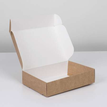 Коробка Арт Узор упаковочная подарочная складная крафтовая 21х15х5 см