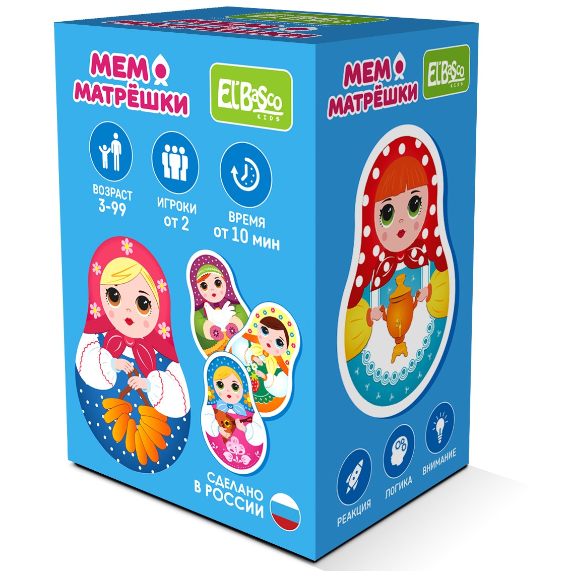 Развивающая игра El BascoKids Мемо Матрёшки - фото 1