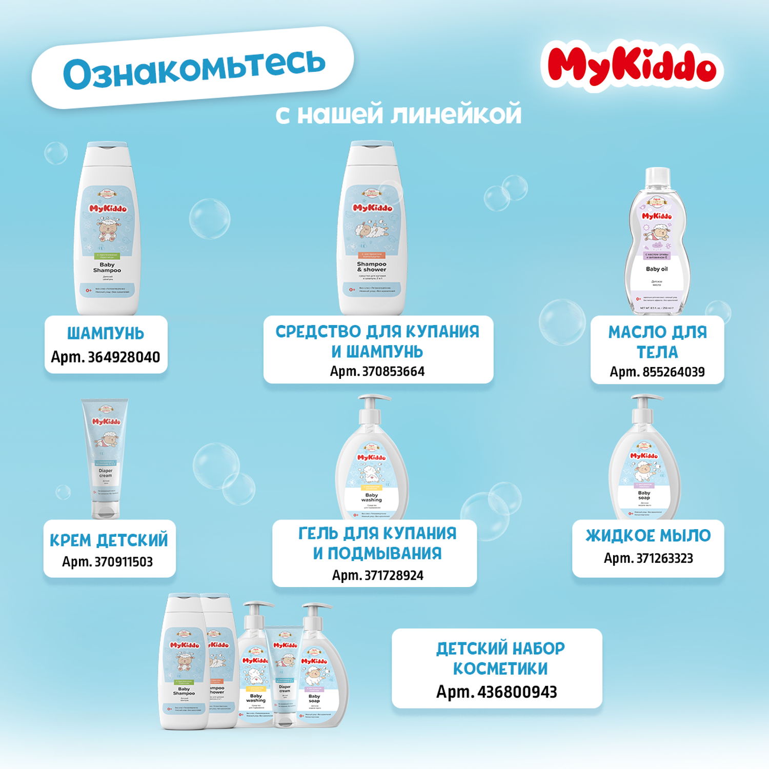 Средство для купания MyKiddo 2 в 1 300 мл - фото 9