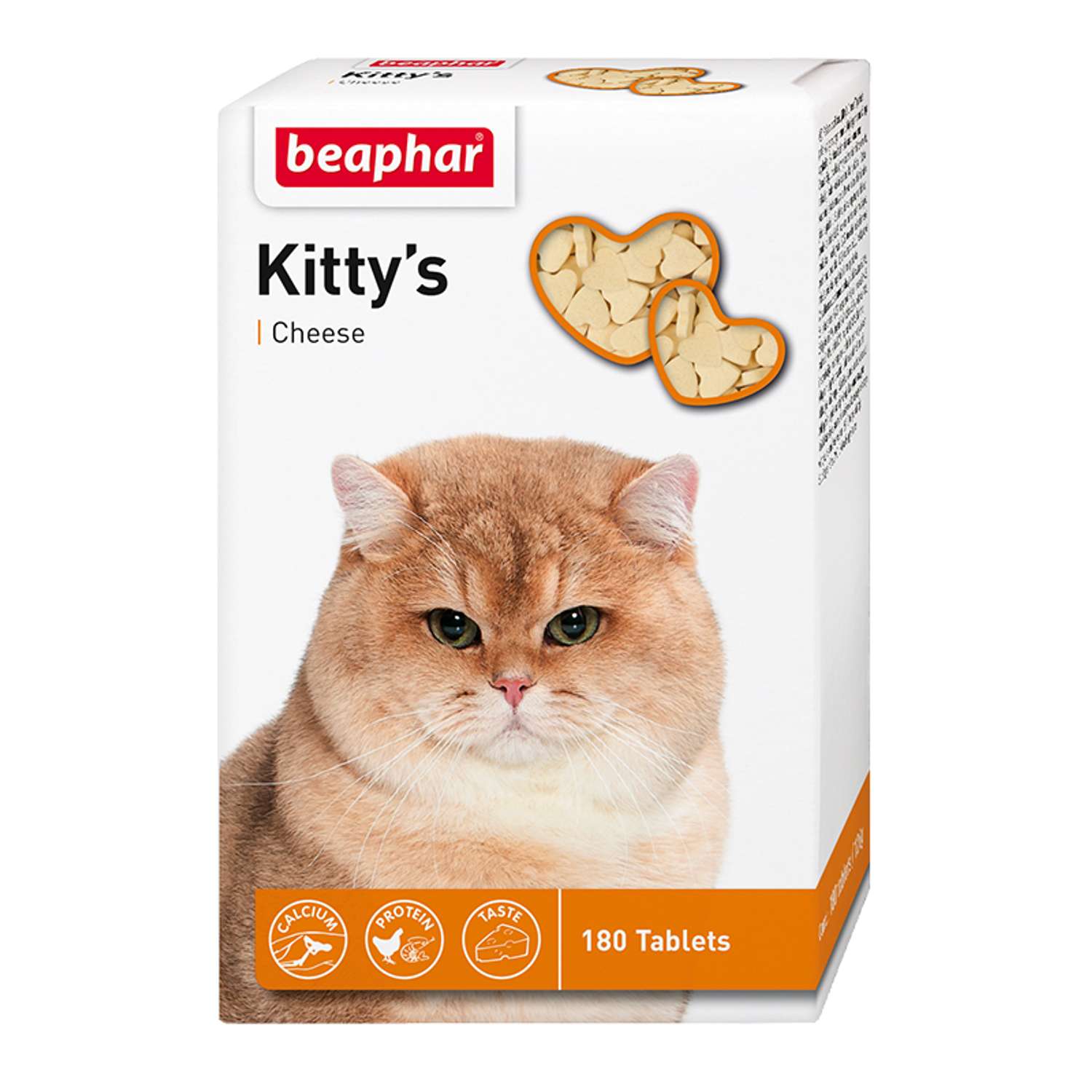 Витамины для кошек Beaphar Kittys Cheese с сыром 180таблеток - фото 1
