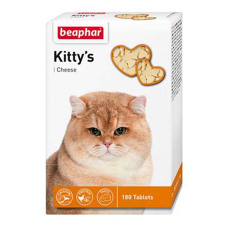 Витамины для кошек Beaphar Kittys Cheese с сыром 180таблеток
