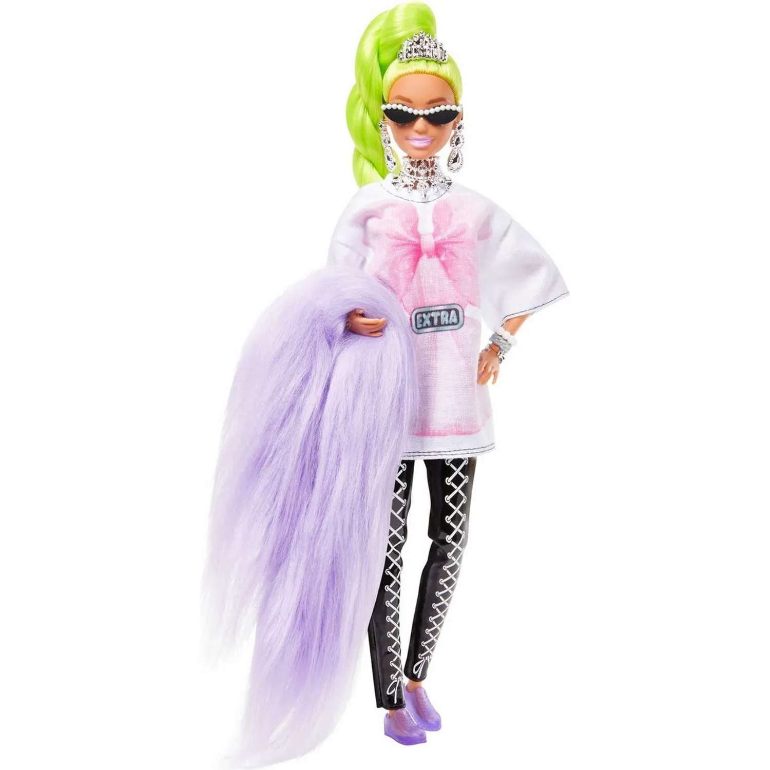 Кукла Barbie Экстра с зелеными неоновыми волосами MATTEL GRN27/NDJ44 - фото 2
