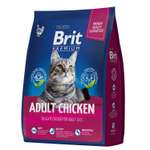 Корм для кошек Brit 800г Premium Cat Adult Chicken с курицей сухой