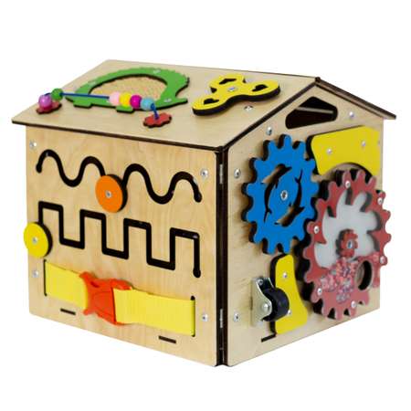 Бизиборд KimToys Домик-игрушка для девочек и мальчиков