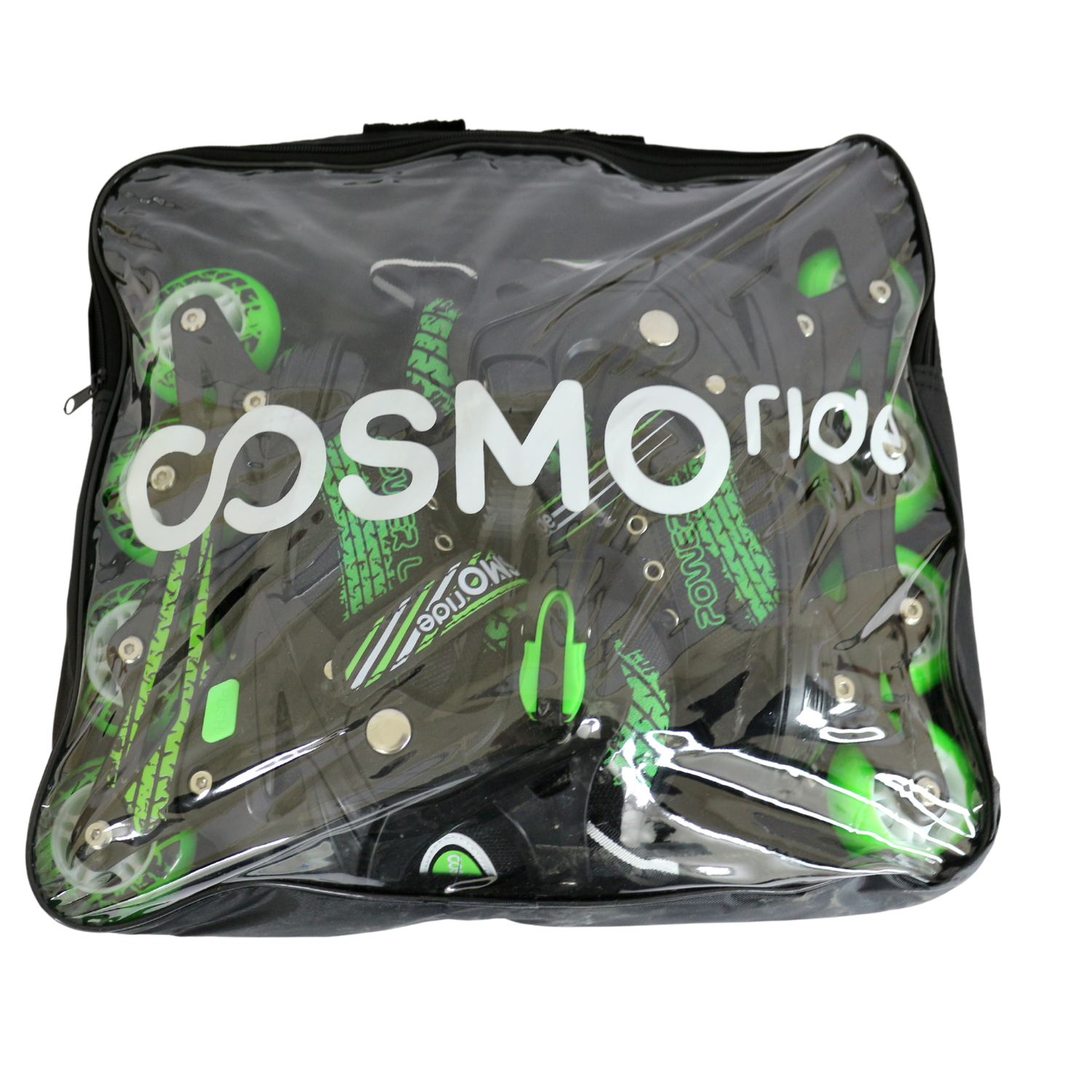 Ролики Cosmo Skater черно-зелёные 35-38 - фото 2