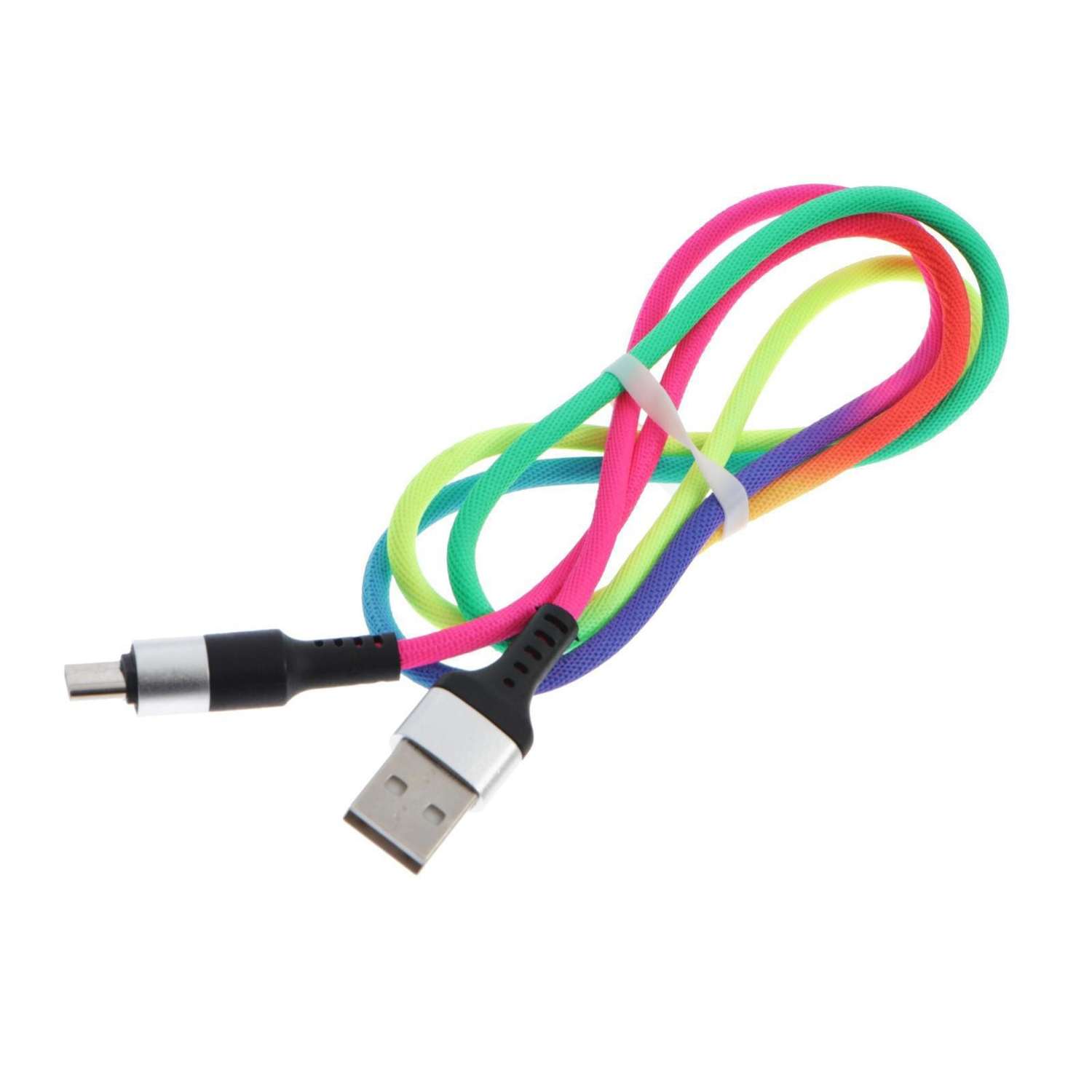 Кабель Luazon Type-C - USB 2A 0.9м оплётка нейлон Разноцветный 4487508 - фото 3