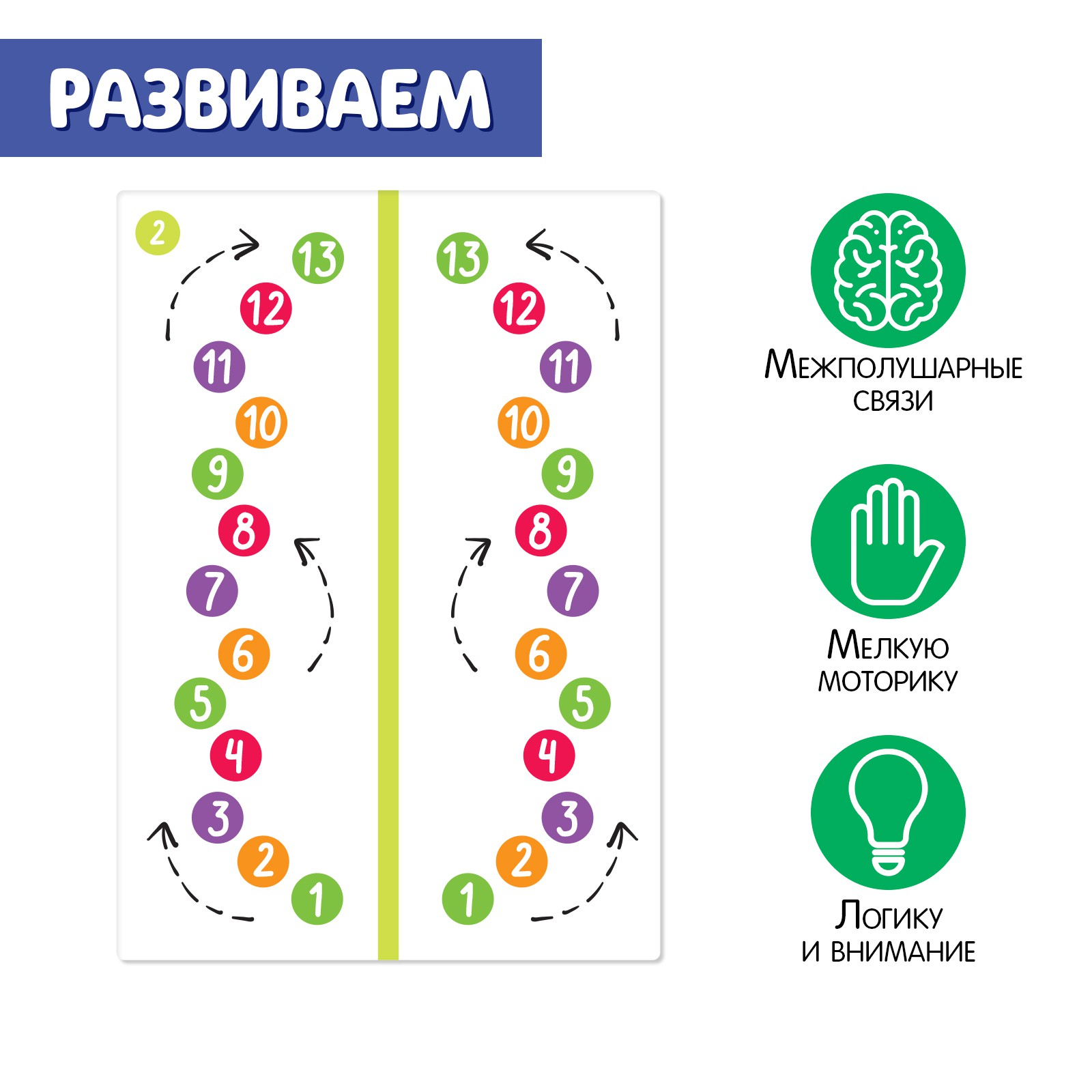 Развивающий набор IQ-ZABIAKA «Межполушарное развитие» - фото 3