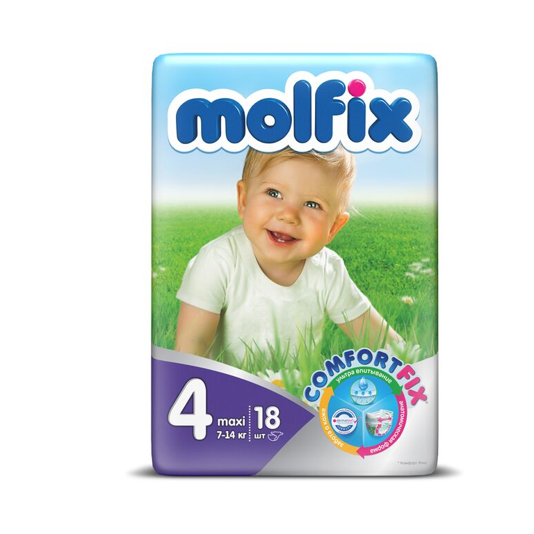 Подгузники Molfix Comfortfix Макси 7-14кг 18шт - фото 1