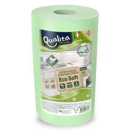 Салфетки QUALITA В рулоне Eco Soft Maxi 90шт