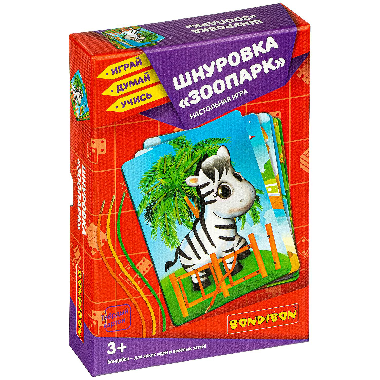 Настольная игра BONDIBON шнуровка Зоопарк - фото 3