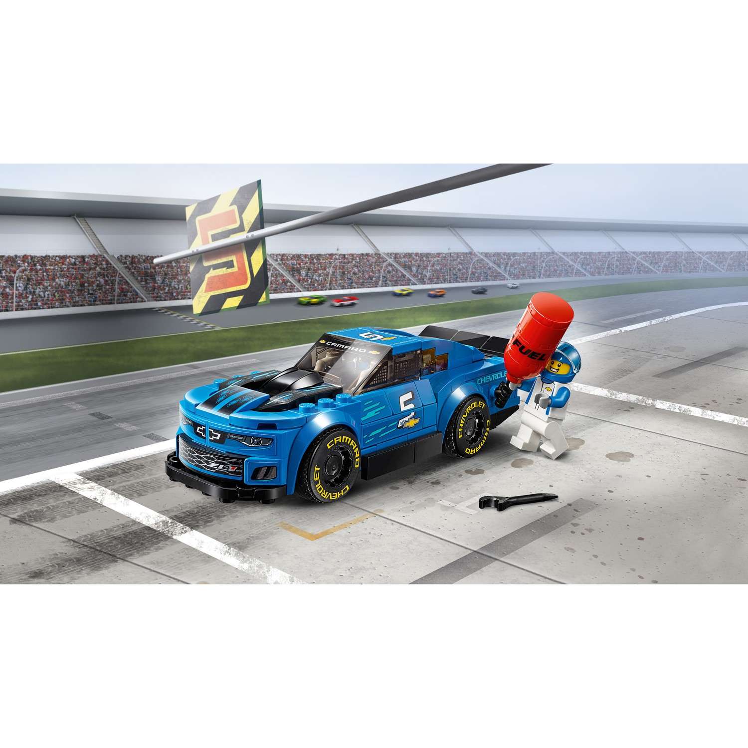 Конструктор LEGO Speed Champions Гоночный автомобиль Chevrolet Camaro ZL1 75891 - фото 6