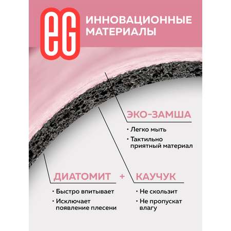 Коврик для ванной ЕВРОГАРАНТ Rosso Диатомитовый 40х60 см