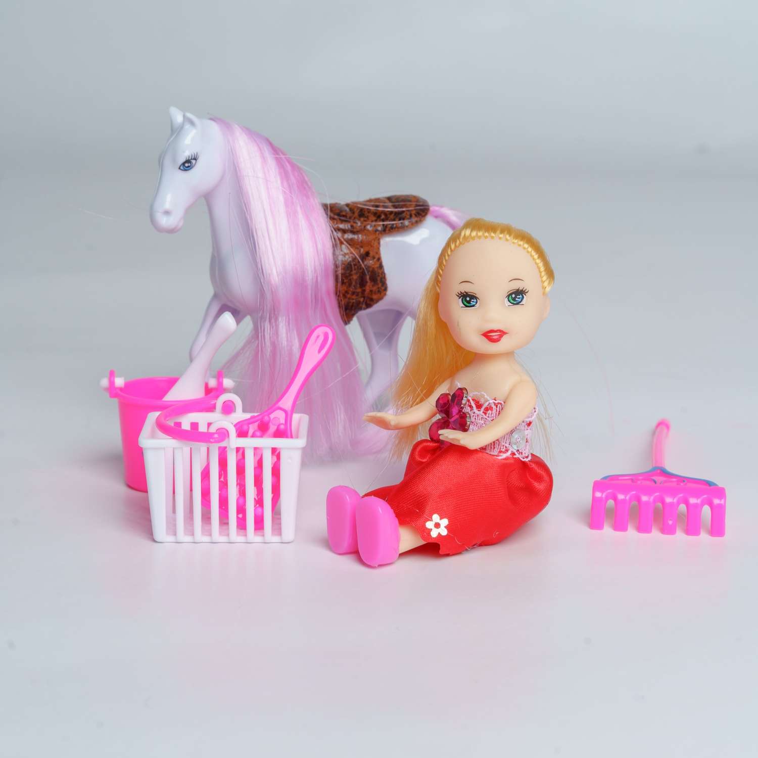 Кукольный набор EstaBella с белой лошадкой и аксессуарами 84521 - фото 6