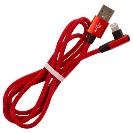 Дата-кабель RedLine USB - 8 – pin для Apple L-образный красный