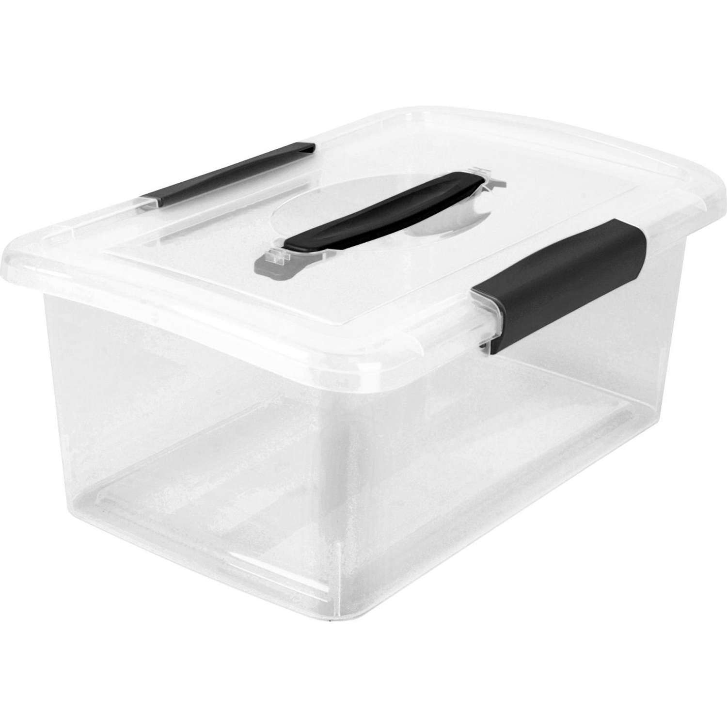 Ящик для хранения Keeplex Vision с защелками и ручкой 9л Прозрачный KL252311999 - фото 1