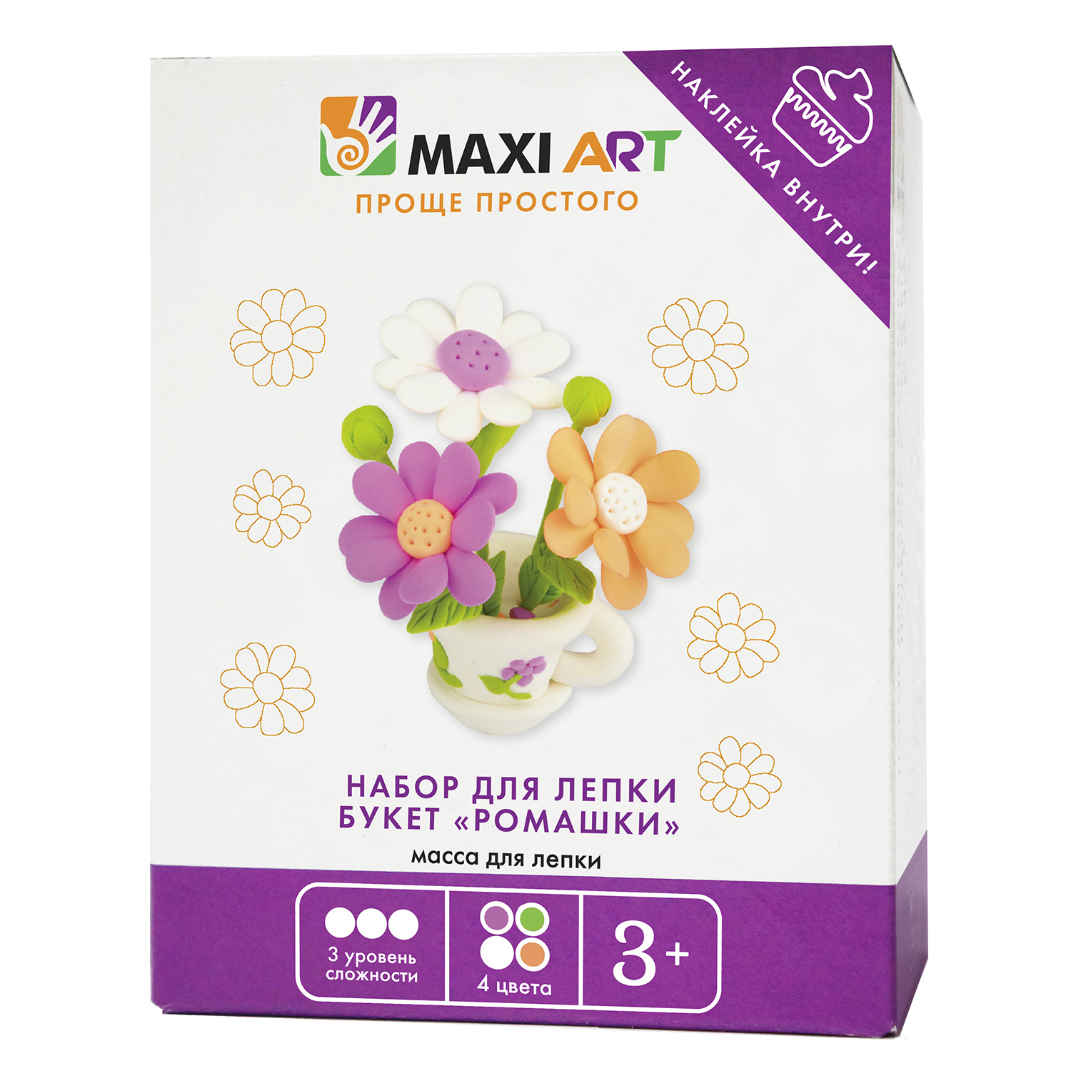 Набор для лепки Maxi Art Букет Ромашки МА-0816-14 - фото 1