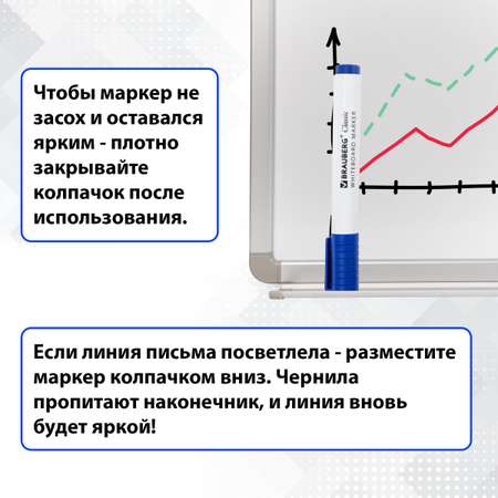 Набор маркеров Brauberg Classic стираемые для магнитной белой доски 4 цвета