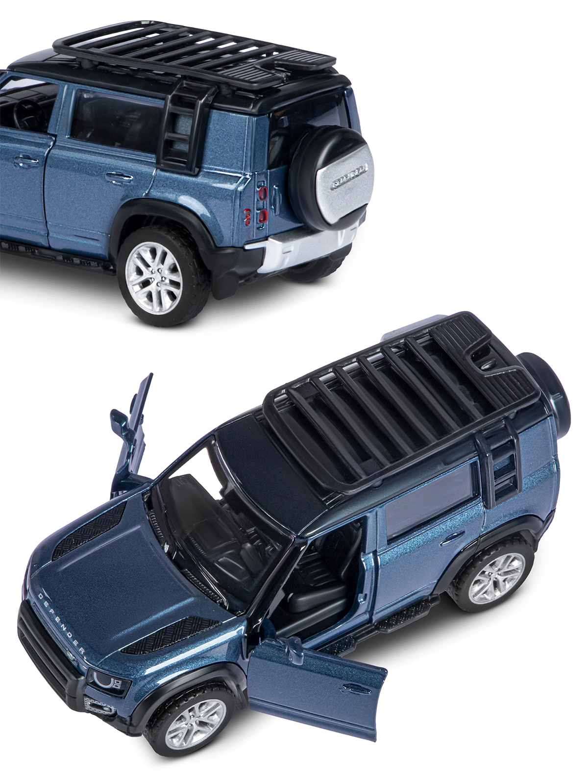 Внедорожник АВТОпанорама Land Rover 1:43 синий JB1251585 - фото 8