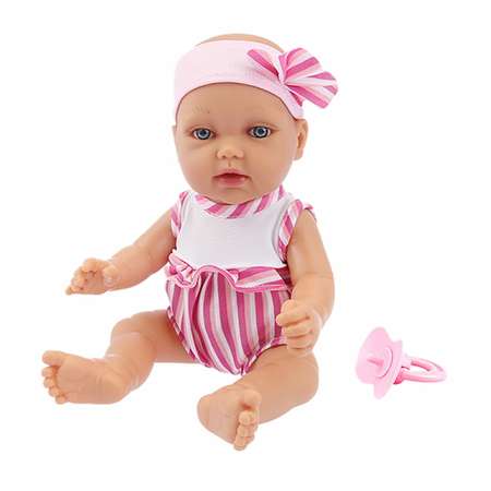 Кукла 1TOY Premium реборн 28 см в боди с повязкой на голове