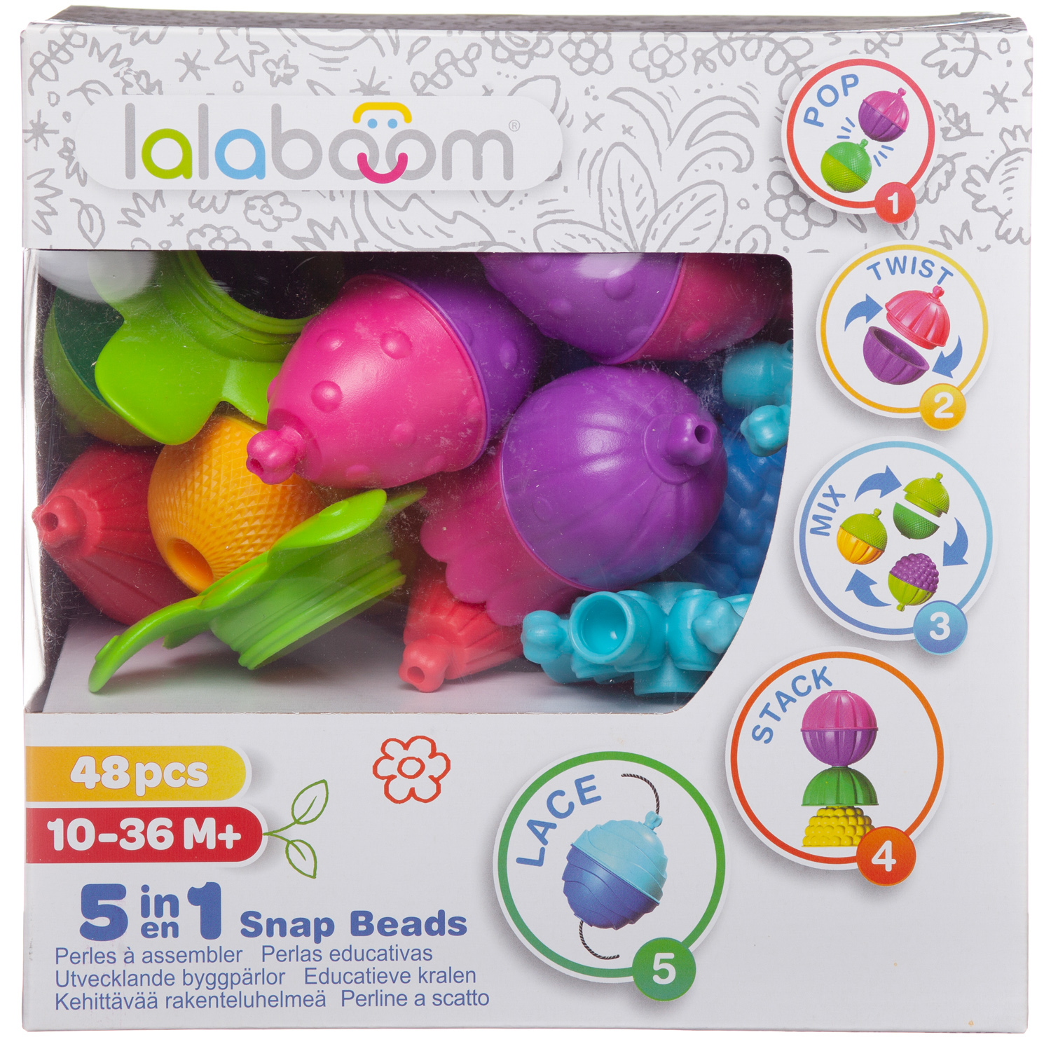 Развивающая игрушка LALABOOM для малыша 48 предметов - фото 2