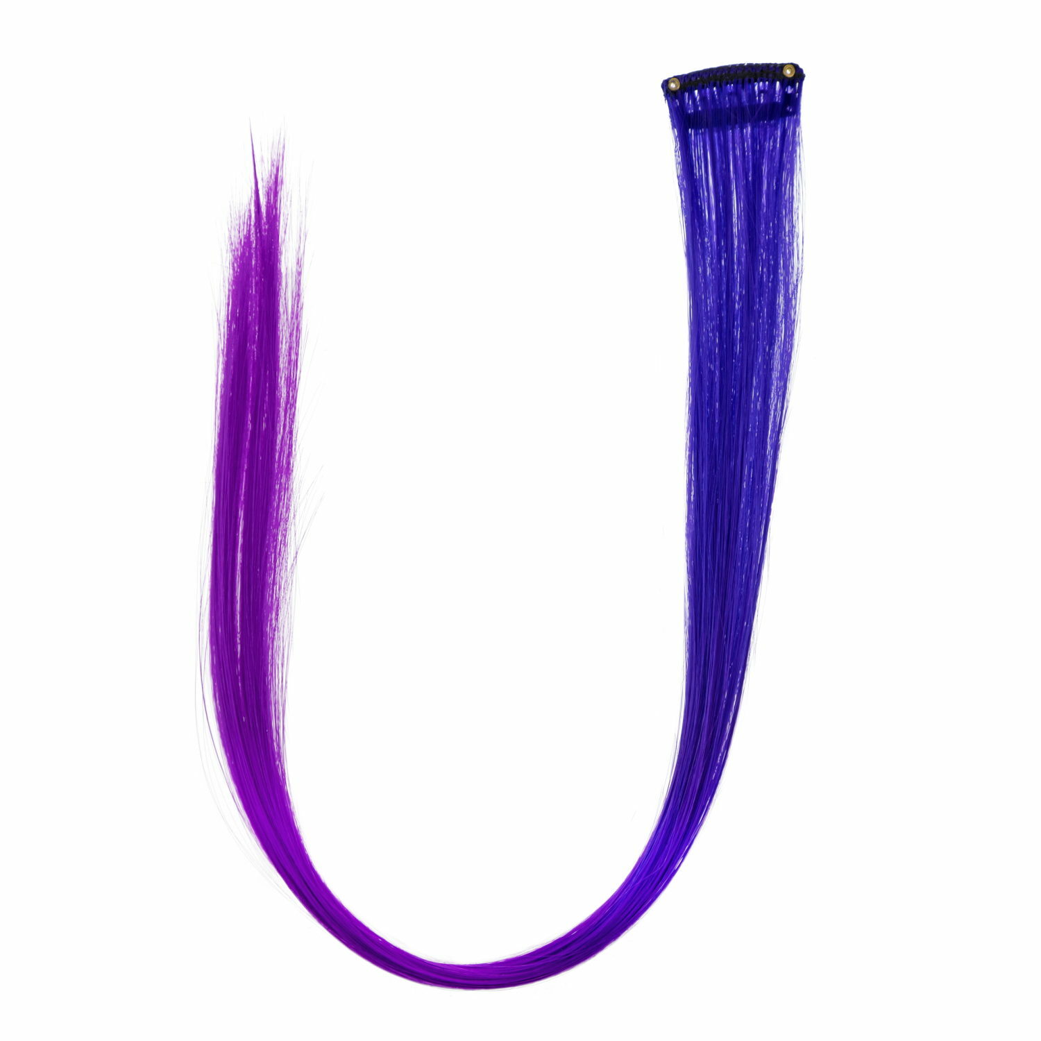 Цветные пряди для волос Lukky Fashion на заколках искусственные фиолетовый градиент 55 см аксессуары для девочек - фото 2