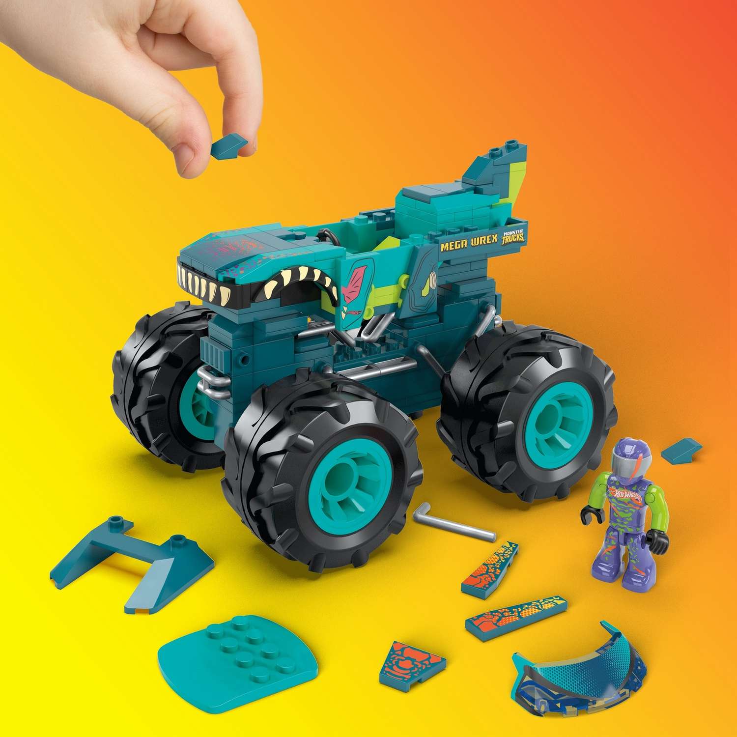 Конструктор Mega Construx Hot Wheels Монстр-трак Мега Рекс HDJ95 - фото 7