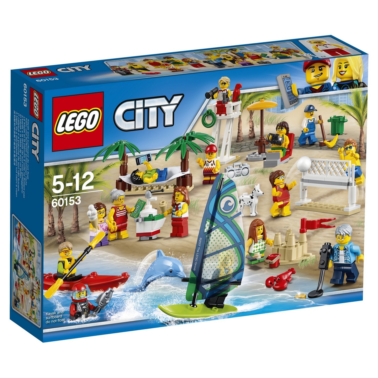 Конструктор LEGO City Town Отдых на пляже - жители LEGO CITY (60153) купить  по цене 2799 ₽ в интернет-магазине Детский мир