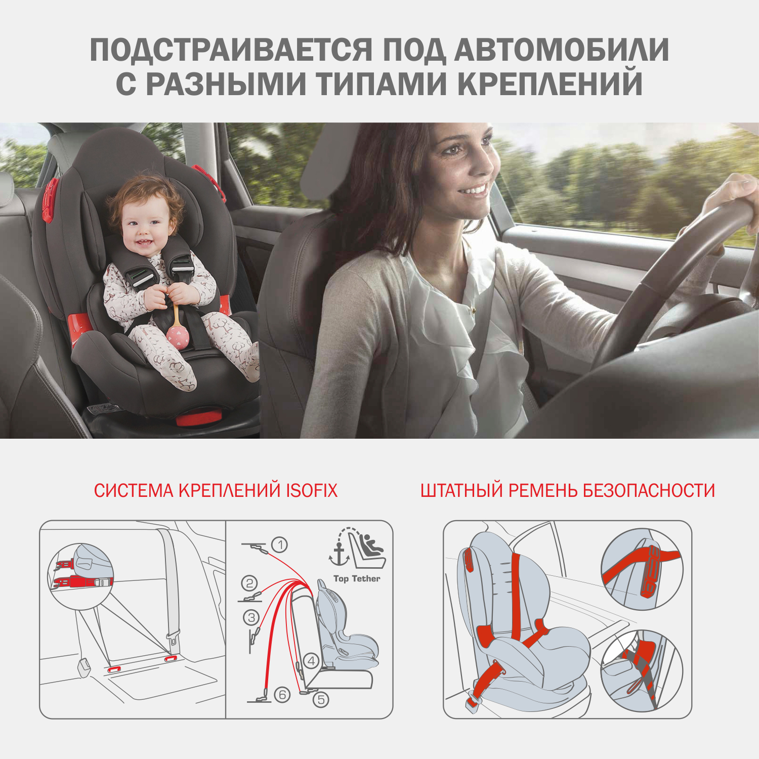 Детское автокресло SIGER Кокон Isofix lux - фото 11