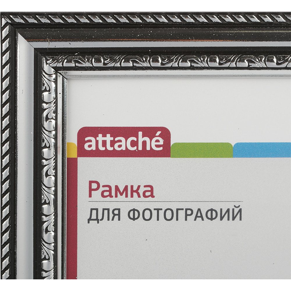 Рамка Attache 21х30 пластик багет ширина 29 мм высота 13 мм кружева серебро - фото 2