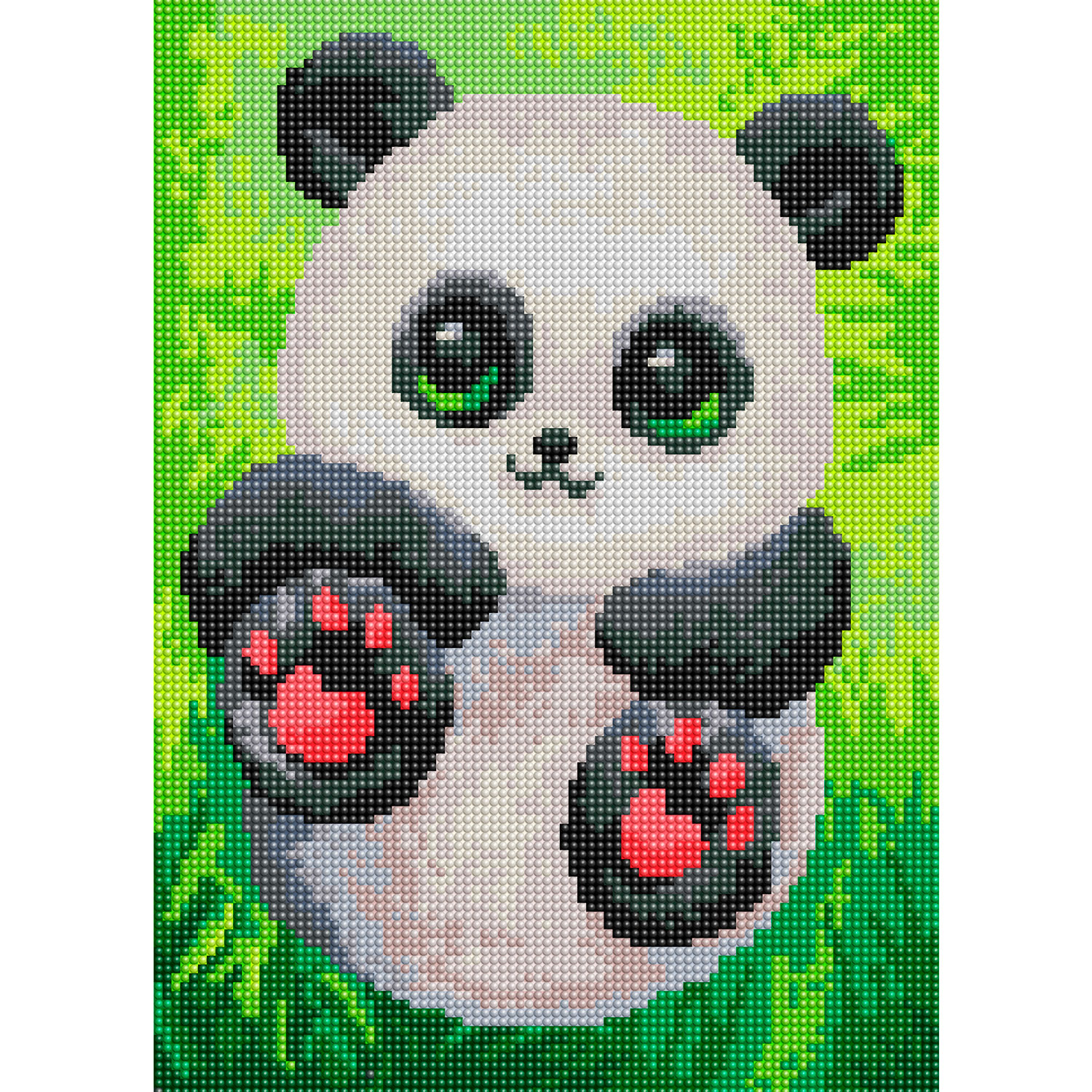Алмазная мозаика Kiki Маленькая панда 25*35 Полная выкладка - фото 1