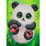 Алмазная мозаика Kiki Маленькая панда 25*35 Полная выкладка