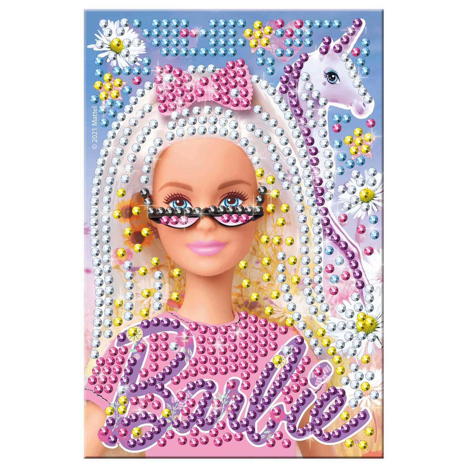 Алмазная мозаика Barbie аппликация стразами в подарочной картонной упаковке - фото 2