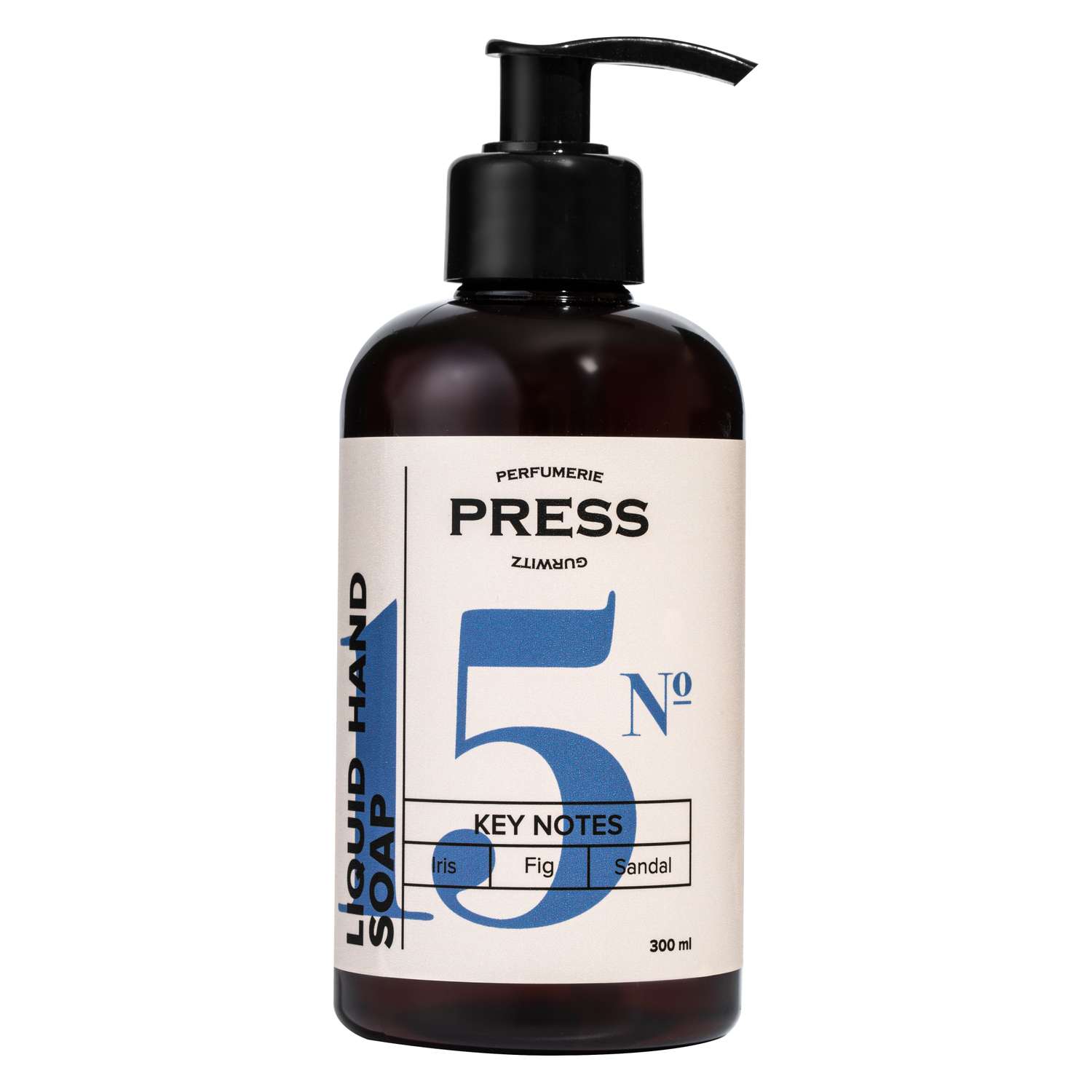 Жидкое мыло для рук № 15 Press Gurwitz Perfumerie парфюмированное с нотами ириса инжира и сандала натуральное - фото 1